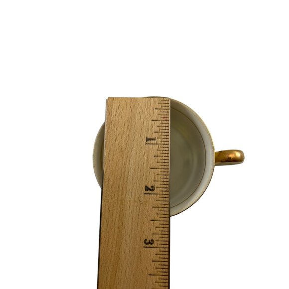 Vintage Demitasse Occupied Japan Hand Painted Gold China Tea Cup & Saucer - Picture 4 of 8